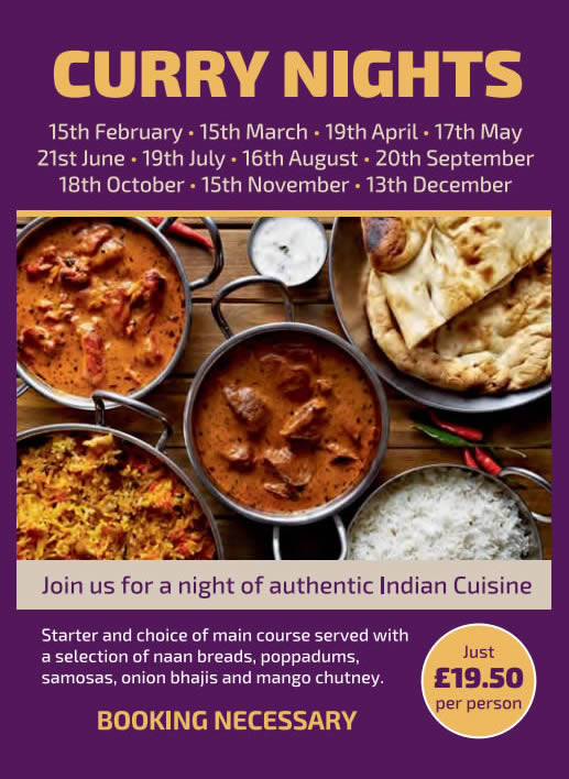 Join us for a night of authentic Indian Cuisine 